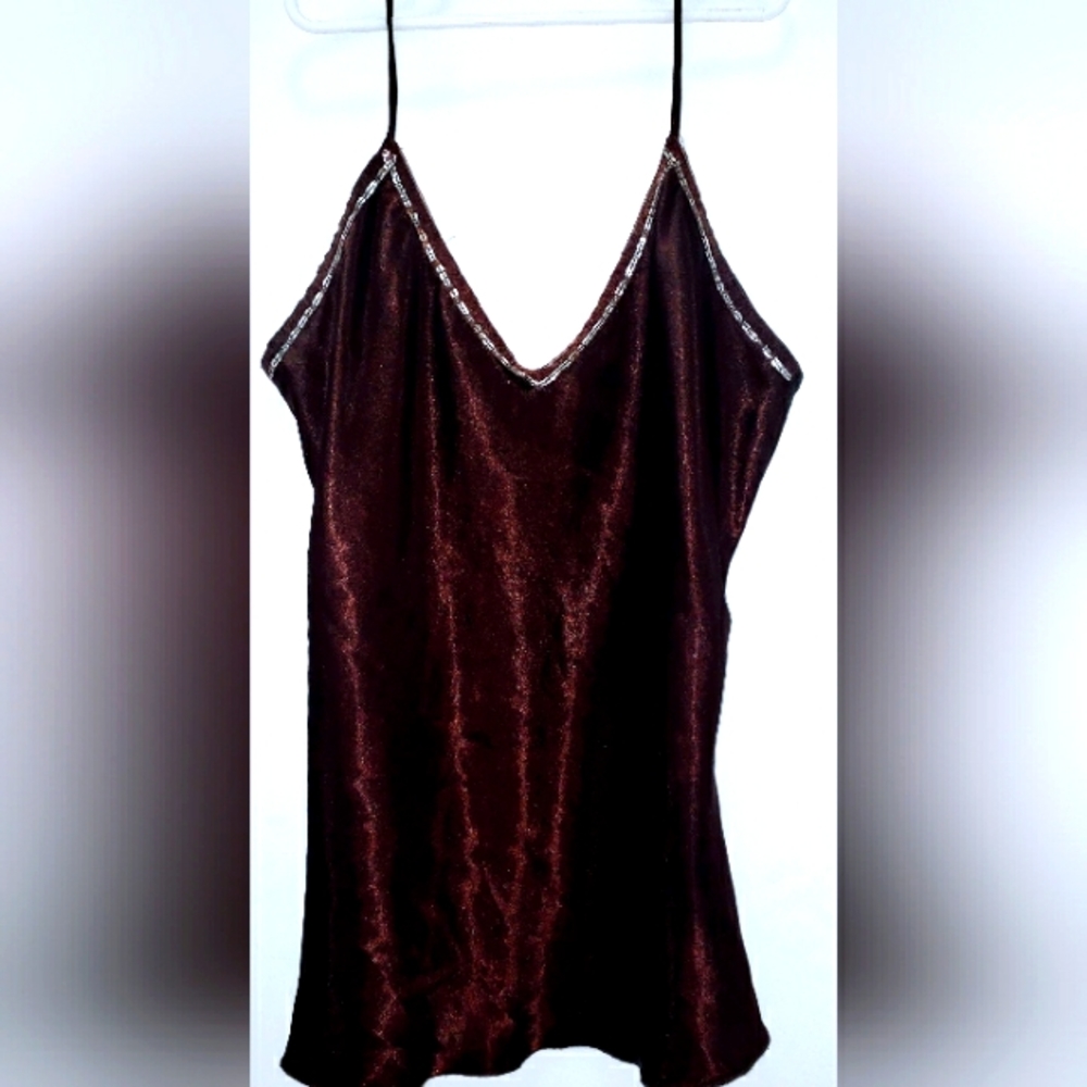 Sz S DAMODA brown silky cami top